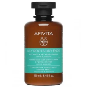 Apivita Shampoing pour Racines Grasses et Pointes Sèches 250ml