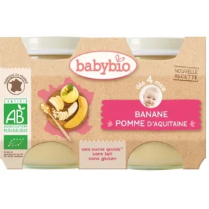 Babybio Banane Pomme d’Aquitaine 2X130G