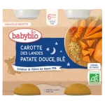 Babybio Carotte des Landes Patate Douce Blé 2x220G