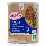 Babybio Céréales Verveine Fleur d’Oranger Camomille 220G