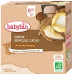 Babybio Crème Semoule Cacao 4x85G