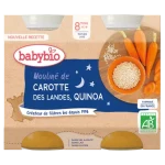 Babybio Mouliné de Carotte des Landes & Quinoa 2x200g