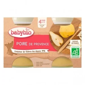 Babybio Petit pot poire de Provence 2 x 130 g