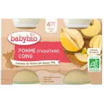 Babybio Pomme d’Aquitaine Coing 2X130G
