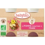 Babybio Pomme d’Aquitaine & Fraise 2X130G