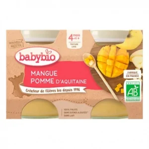 BABYBIO POT MANGUE POMME 2 X 130 G