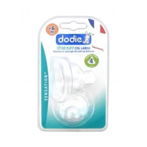 DODIE TETINE PLATE SENSATION+ ANTI COLIQUE D4 +6M LIQUIDE EPAIS X2
