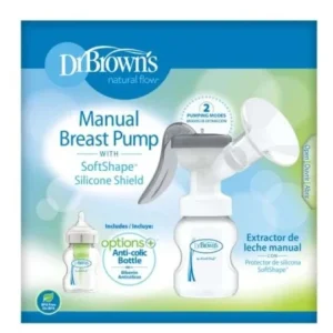 DR BROWNS TIRE LAIT MANUEL AVEC TETERELLE EN SILICONE SOFTSHAPE