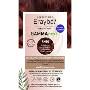Erayba Gamma Next Coloration 5/59 Chatin Clair Acajou rougeatre Coloration Hydratante Permanente