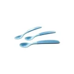 Nûby lot de 3 cuillères thermosensibles avec bord doux en TPE +4mois Réf : ID5235