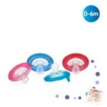 NUBY Sucette 100% silicone Natural Flex™ Cerise 0-6m ID5787SACSN
