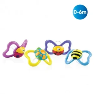 NUBY Sucette en silicone Paci-Pals forme ovale avec picots de massage 0-6 mois ID5880SFSN1