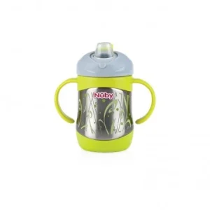 NUBY thermos imprimé GEO avec ances, bec en silocone 220ml ID10260
