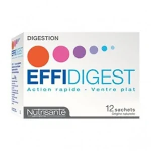 NUTRISANTE EFFIDIGEST VENTRE PLAT 12 SACHETS Action Rapide
