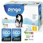 PINGO COUCHES ÉCOLOGIQUES JETABLES MINI JUMBO TAILLE 2 (3-6KG) 2X42 COUCHES