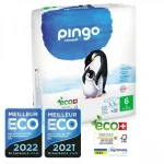 PINGO COUCHES ÉCOLOGIQUES JETABLES XL TAILLE 6 (15-30KG) 32 COUCHES