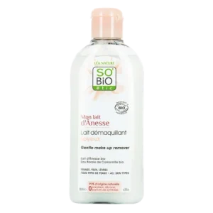 SO BIO LAIT DÉMAQUILLANT SOYEUX 200ml au lait d'anesse