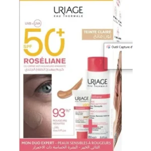 Uriage Roseliane CC Creme Teinte Claire spf50+ 40 ml Achete + ROSELIANE FLUIDE DERMO-NETTOYANT OFFERT